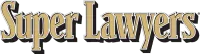 Super Lawyers logo in gold and black.